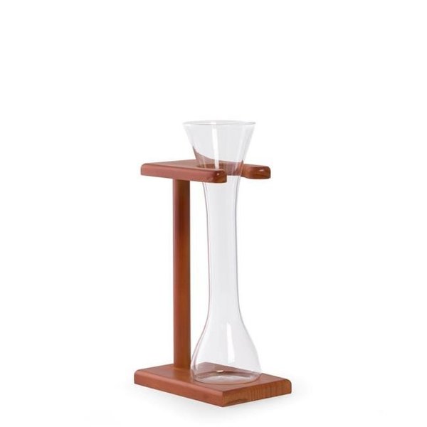 Bey Berk International Bey-Berk International BS111S 12 oz Quarter Yard of Ale Glass with Wooden Stand BS111S
